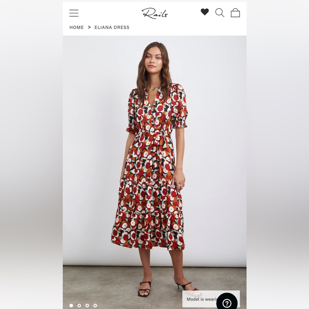 Rails Eliana Floral Midi Dress in Pansy